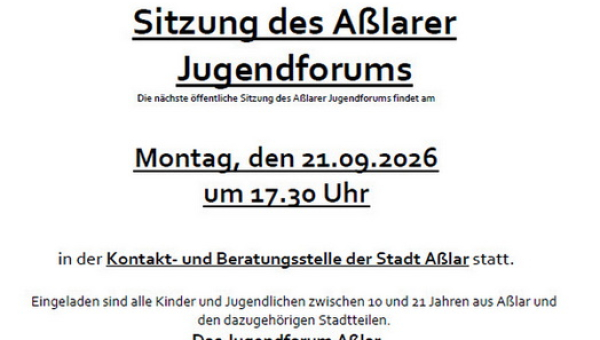 Sitzung des Aßlarer Jugendforums am 21.09.2026